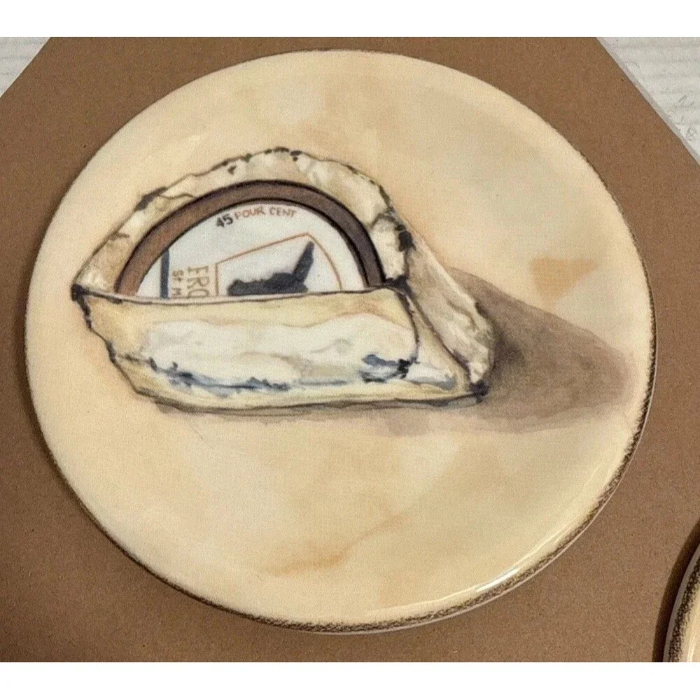 Williams-Sonoma Set of 3 Cheese Appetizer Plates Made In Italy 6.25” Please Read
